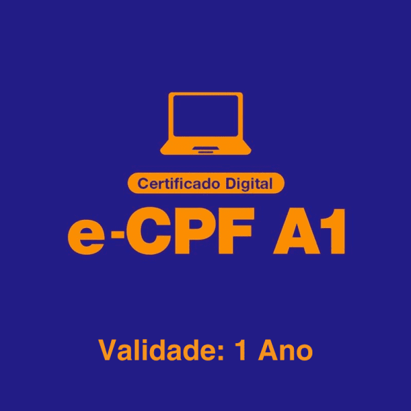Certificado Digital e-CPF A1 - 1 Ano