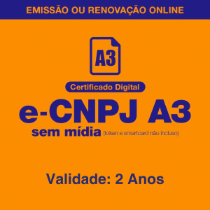 Certificado Digital e-CPF A3 - 2 Anos + Certifica Plus